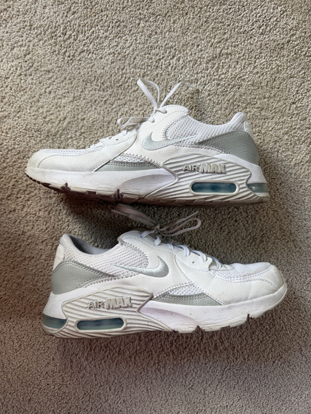 Nike White and Light Gray Air Max Sneakers - Picture 4 of 4